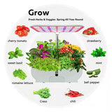 Smart Hydroponics Growing System Indoor Garden Kit 9 Pods 4H/8H/12H Timing Set Dimmable LED Grow Lights Height Adjustable 3L Water Tank Smart Water Pump for Home Office Kitchen In Australia - Darrahopens