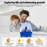 Incubators for Hatching Eggs 8 Egg Incubator with LED Light Temperature Control 360 Degree View Chicken Egg Incubators for Duck Goose Quail Bird for School/Home/Farm/Kids