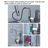 Kitchen Faucet with Pull Down Sprayer LED Temperature Display Adjustable Height and 360 Degrees Swivel 3 Modes Single-Handle Stainless Steel Pull-Out Basin Mixer Tap In Australia - Darrahopens