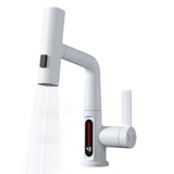 Darrahopens Furniture > Bathroom > Tap & Sink Accessories Kitchen Faucet with Pull Down Sprayer LED Temperature Display Adjustable Height and 360 Degrees Swivel 3 Modes Single-Handle Stainless Steel Pull-Out Basin Mixer Tap In Australia - Darrahopens