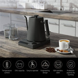 Electric Kettle 1200W 1-24 Hour Timer Hand Brew Coffee Gooseneck Electric Kettle for Home Hotel Office