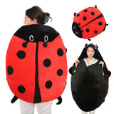 Wearable Ladybug Pillow Cute Warm Sleeping Wearable Plush Removable Oversized 60cm/23in Giant Wearable Ladybug Pillow for Children and Adults Release Stress