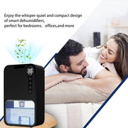 Electric Dehumidifiers for Home 37 OZ Capacity Quiet Dehumidifier for Room with Auto Shut Off 7 Colors LED Light 24H Timer Portable Dehumidifier for Bathroom / Bedroom / Basement / RV