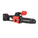 12 inches Cordless Electric Chainsaw with Brushless Motor 48-Volt Lithium-ion Handheld Power Chain Saws with Battery and Charger for Wood Cutting and Tree Pruning