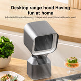 Portable Range Hood with 2 Wind Speed 3600rpm Suction power Angle and Height Adjustable Removable Double Layer Filter Mesh Desktop Kitchen Exhaust Hood Fan for Home Office BBQ Camping Picnic In Australia - Darrahopens