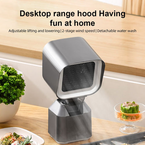 Portable Range Hood with 2 Wind Speed 3600rpm Suction power Angle and Height Adjustable Removable Double Layer Filter Mesh Desktop Kitchen Exhaust Hood Fan for Home Office BBQ Camping Picnic In Australia - Darrahopens