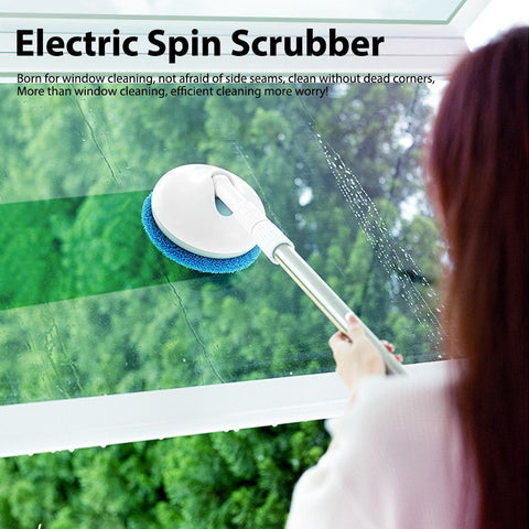 Electric Spin Scrubber Rechargeable Portable Electric Spin Mop Cleaner with Replaceable Brush Heads Cordless Shower Scrubber Adjustable Extension Handle for Window Bathroom Kitchen Car Tile Wall Floor In Australia - Darrahopens