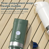Portable Electric Espresso Coffee Machine Cordless Heat and Cold Brew 3oz Single Serve Mini Coffee Maker with 3-IN-1 Coffee Powder/N Capsule/DG Capsule 20Bar Pump Pressure Rechargeable 9600mAh Battery