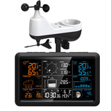 Weather Station with Rain Gauge and Wind Gauge Wireless Indoor Outdoor 5 IN 1 Digital Weather Forecast Humidity Moon Phase Sunlight Temperature Thermometer with Solar Powered Outdoor Sensor for Home In Australia - Darrahopens