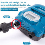 20PSI High Pressure SUP Pump Dual Motor 150W 12V DC Inflatable Deflatable Electric Air Pump with 7 Nozzles for Paddle Board Surfboard Air Mattress Boat Kayak with Portable Handle LED Display Screen