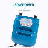 20PSI High Pressure SUP Pump Dual Motor 150W 12V DC Inflatable Deflatable Electric Air Pump with 7 Nozzles for Paddle Board Surfboard Air Mattress Boat Kayak with Portable Handle LED Display Screen