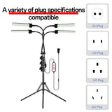 3 Heads LED Grow Lights for Indoor Plants Full Spectrum 3 Light Modes 5 Brightness 3 Timing with Height Adjustable Tripod Stand 360 Degree Gooseneck Tube Remote Controller for Plant Growth