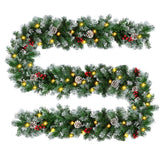 Pre Lit Xmas Garland with Pine Cones and Berry Clusters Artificial Garland with 50 LED Lights Battery Operated for for Home Stairs Fireplace Front Door In Australia - Darrahopens