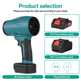 Handheld Electric Air Duster Cordless 35000RPM Stepless Speed Adjustable Jet Dry Blower with Brushless Motor 21V Rechargeable Battery Anti-slip Ergonomic Handle for Home Car Industrial Cleaning In Australia - Darrahopens