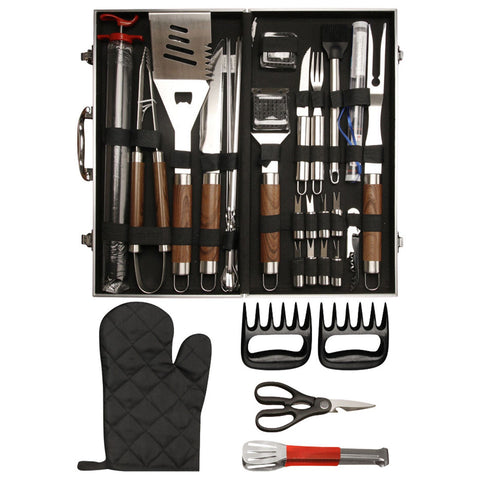 38Pcs BBQ Grill Accessories Set Portable Stainless Steel Grill Tools Grilling Accessories with Aluminum Case Thermometer Gloves Grill Mats for Outdoor Camping Backyard Barbecue Picnic In Australia - Darrahopens