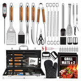 38Pcs BBQ Grill Accessories Set Portable Stainless Steel Grill Tools Grilling Accessories with Aluminum Case Thermometer Gloves Grill Mats for Outdoor Camping Backyard Barbecue Picnic In Australia - Darrahopens