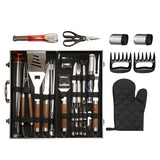 38Pcs BBQ Grill Accessories Set Portable Stainless Steel Grill Tools Grilling Accessories with Aluminum Case Thermometer Gloves Grill Mats for Outdoor Camping Backyard Barbecue Picnic In Australia - Darrahopens