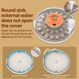 30 Eggs Incubator with Automatic Egg Turning Humidity Control Temperature Display and Egg Candler Light Cozy Incubator with External Injection Water Bottle for Hatching Chicken Bird Duck Quail Parrot Eggs