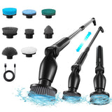 9-in-1 Electric Spin Scrubber with 9 Brush Heads Cordless Cleaning Brush Scrubber Adjustable Angle IPX5 Waterproof LED Digital Display Screen Shower Cleaning Brush for Home Bathroom Kitchen Car In Australia - Darrahopens