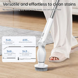 9-in-1 Electric Spin Scrubber with 9 Brush Heads Cordless Cleaning Brush Scrubber Adjustable Angle IPX5 Waterproof LED Digital Display Screen Shower Cleaning Brush for Home Bathroom Kitchen Car