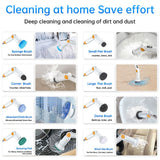 Electric Spin Scrubber with 8 Brush Heads Cordless Cleaning Brush Scrubber 3 Adjustable Handle IPX7 Waterproof LED Digital Display Screen Shower Cleaning Brush for Home Bathroom Kitchen Car In Australia - Darrahopens