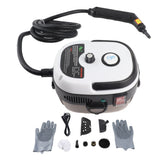 1500W Portable Handheld Steam Cleaner 105℃ High Temperature Steam Deep Cleaning Machine with Removable Water Tank 3 Brush Heads Bend Nozzle Window Scraper with Cloth Cover for Kitchen Bathroom
