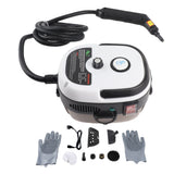 1500W Portable Handheld Steam Cleaner 105℃ High Temperature Steam Deep Cleaning Machine with Removable Water Tank 3 Brush Heads Bend Nozzle Window Scraper with Cloth Cover for Kitchen Bathroom