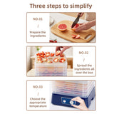 Dehydrators for Food and Jerky with 5 Drying Racks 95-158℉ 8 Gears Temperature Adjustable Vegetable Fruit Dehydrator with Large Knob Control and Clear Food Grade PP Grill Rack