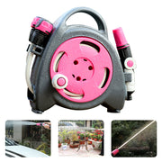 Retractable Garden Hose Reel 37.7Ft Portable Water Hose Reels for Outside with 3-in-1 Sprayer Nozzle Auto Spray Lock and Pipe Storage Bracket for Watering Cleaning In Australia - Darrahopens