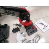 Portable 6-inch Electric Chainsaw 550W Cordless Chainsaw with A Detachable 2000mAh Li Battery