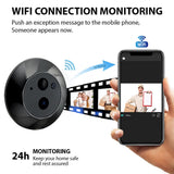 WiFi Video Doorbell for Apartment Peephole Camera 4.3-inch Color Display Screen Smart TY APP 1080P PIR Motion Detection Alarm Camera Night Viewing 2-Way Intercom 120° Wide Angle 5000mAh Rechargeable In Australia - Darrahopens