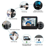 WiFi Video Doorbell for Apartment Peephole Camera 4.3-inch Color Display Screen Smart TY APP 1080P PIR Motion Detection Alarm Camera Night Viewing 2-Way Intercom 120° Wide Angle 5000mAh Rechargeable In Australia - Darrahopens