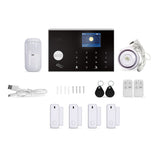 2G/WiFi TY Wireless Home Alarm System 2.4-inch TFT Color Touch Screen Alarm Panel Remote Control SOS Anti-theft Alarm Easy Setup and Control Remote Control DIY GSM Wireless Alarm System for Home Security