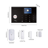 2G/WiFi TY Wireless Home Alarm System 2.4-inch TFT Color Touch Screen Alarm Panel Remote Control SOS Anti-theft Alarm Easy Setup and Control Remote Control DIY GSM Wireless Alarm System for Home Security