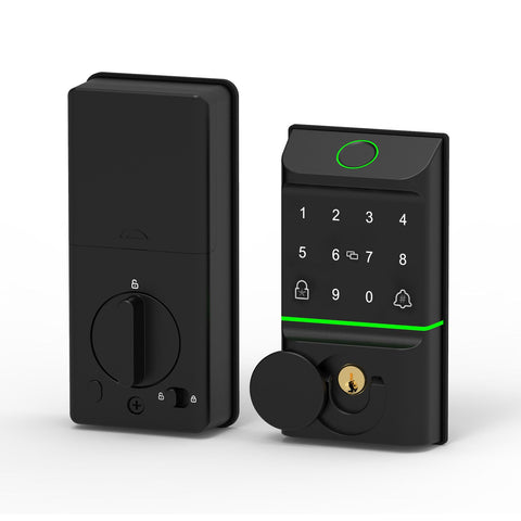 Smart Lock Keyless Entry Door Lock TY APP Fingerprint Password Card Mechanical Key 5 Unlocking Methods Aluminum Alloy Door Lock for 35-50mm Thickness Office Home Bedroom Door In Australia - Darrahopens