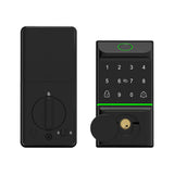 Smart Lock Keyless Entry Door Lock TY APP Fingerprint Password Card Mechanical Key 5 Unlocking Methods Aluminum Alloy Door Lock for 35-50mm Thickness Office Home Bedroom Door