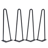 4Pcs Black Iron Table Desk Legs Home Accessories for DIY Handcrafts Furniture 16inch