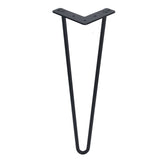 4Pcs Black Iron Table Desk Legs Home Accessories for DIY Handcrafts Furniture 16inch