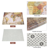 World Map Rug Anti Slip Floor Mat Soft Area Rug Carpet for Home Living Room
