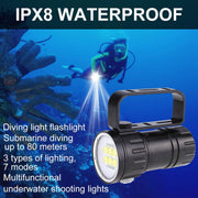 3.7V 28800Lm LED Photography Diving 80m Flashlight Torch with Bracket Stand In Australia - Darrahopens