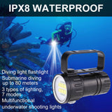 3.7V 28800Lm LED Photography Diving 80m Flashlight Torch with Bracket Stand In Australia - Darrahopens