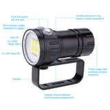 3.7V 28800Lm LED Photography Diving 80m Flashlight Torch with Bracket Stand