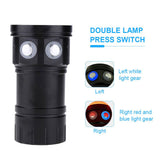 3.7V 28800Lm LED Photography Diving 80m Flashlight Torch with Bracket Stand