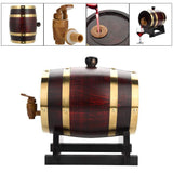 1.5L Vintage Wood Oak Timber Wine Barrel for Whiskey Rum Port