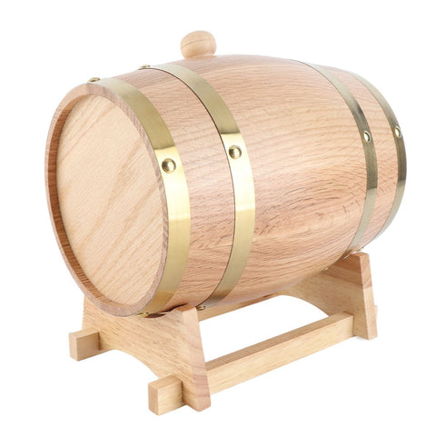 3L Vintage Wood Oak Timber Wine Barrel Dispenser for Whiskey Bourbon Tequila In Australia - Darrahopens