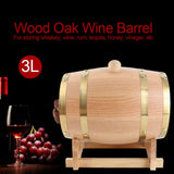 3L Vintage Wood Oak Timber Wine Barrel Dispenser for Whiskey Bourbon Tequila In Australia - Darrahopens