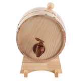 3L Vintage Wood Oak Timber Wine Barrel Dispenser for Whiskey Bourbon Tequila