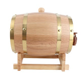 3L Vintage Wood Oak Timber Wine Barrel Dispenser for Whiskey Bourbon Tequila