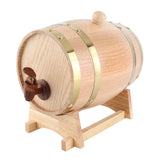 3L Vintage Wood Oak Timber Wine Barrel Dispenser for Whiskey Bourbon Tequila