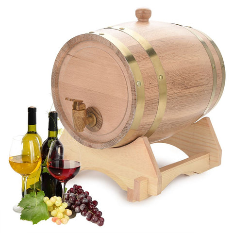 5L Vintage Wood Oak Timber Wine Barrel for Beer Whiskey Rum Port In Australia - Darrahopens